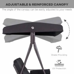 Outsunny 3-Seater Anti-UV Swing Chair With Cushion - Black - 84A-069BK -OUTSUNNY Sales Shop l5ia09186027a4a02.jpg