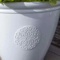 La Hacienda Plant Avenue Eden Emblem Blue 40cm Garden Pot - 90525BU 7 La Hacienda Plant Avenue Eden Emblem Blue 40cm Garden Pot - 90525BU -OUTSUNNY Sales Shop l a la hacienda eden 90525bu 2