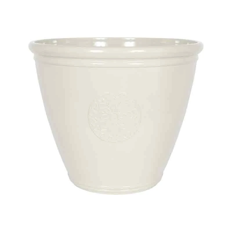 La Hacienda Plant Avenue Eden Emblem White 40cm Garden Pot - 90525WH 2 La Hacienda Plant Avenue Eden Emblem White 40cm Garden Pot - 90525WH - Image 2