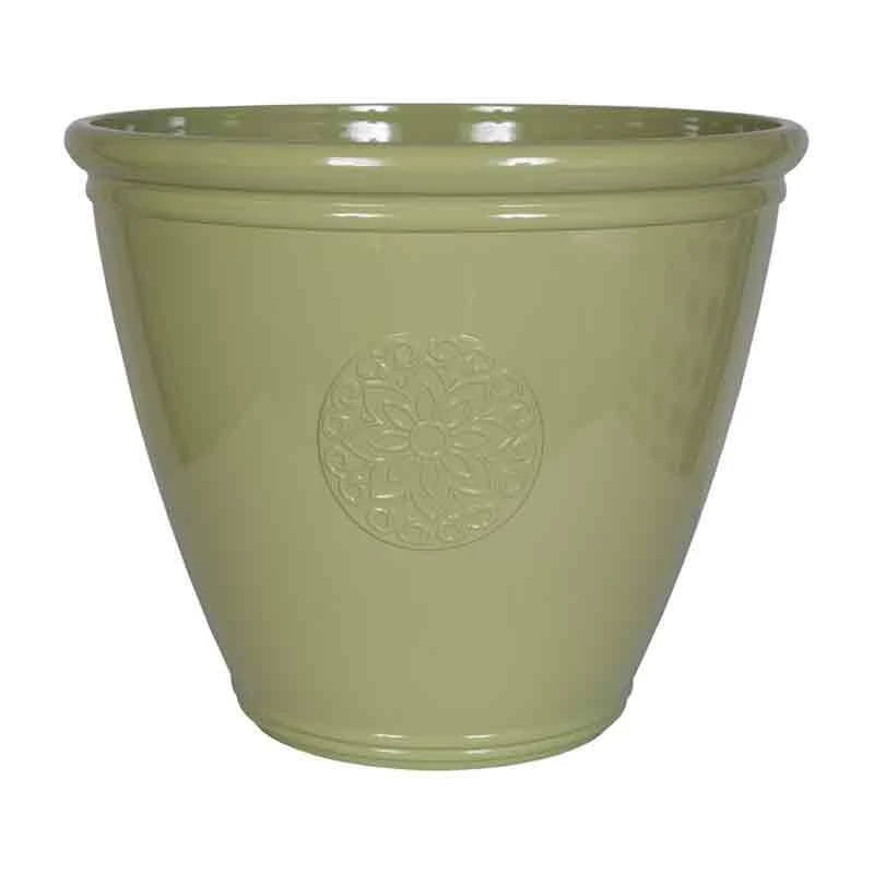 La Hacienda Plant Avenue Eden Emblem Green 45cm Garden Pot - 90526GN 2 La Hacienda Plant Avenue Eden Emblem Green 45cm Garden Pot - 90526GN - Image 2