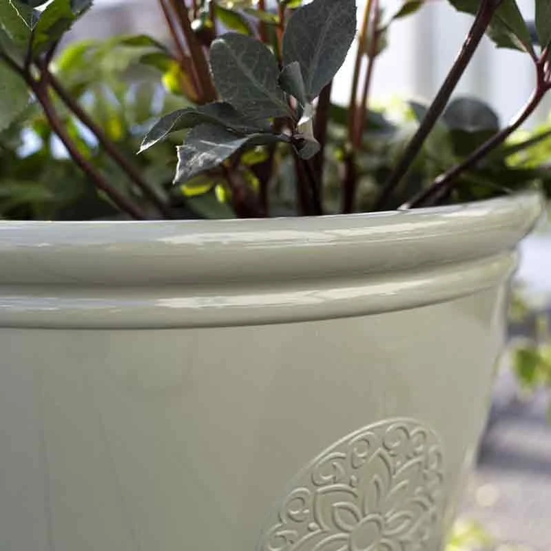 La Hacienda Plant Avenue Eden Emblem Green 45cm Garden Pot - 90526GN 3 La Hacienda Plant Avenue Eden Emblem Green 45cm Garden Pot - 90526GN - Image 3