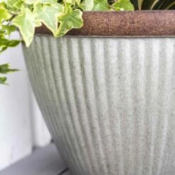 La Hacienda Plant Avenue Irondale Silver Large Cup 52cm Garden Pot - 90304 -OUTSUNNY Sales Shop l a la hacienda irondale 90304 2