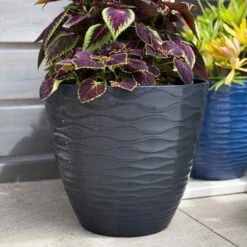 La Hacienda Plant Avenue Windermere Charcoal 38cm Garden Pot - 90401CH