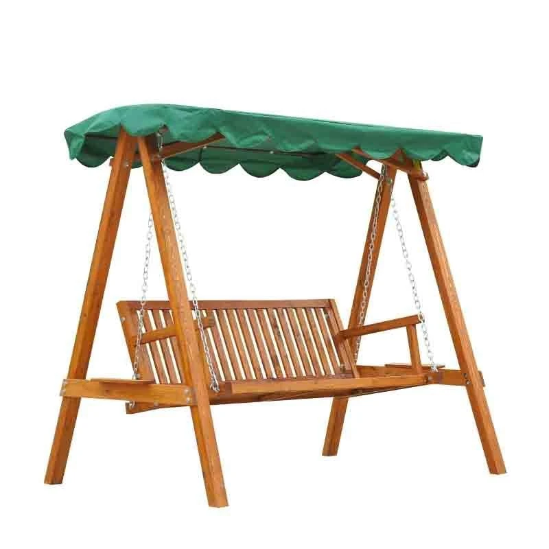 Outsunny 3-Seater Larch Wood Swing Chair -Green - 01-0302 6 Outsunny 3-Seater Larch Wood Swing Chair -Green - 01-0302 - Image 6