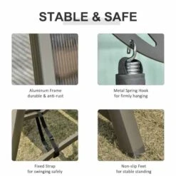 Outsunny 3 Seater Rattan Garden Swing Chair - Brown - 84A-200 -OUTSUNNY Sales Shop lzw60217dc30ac2a1.jpg