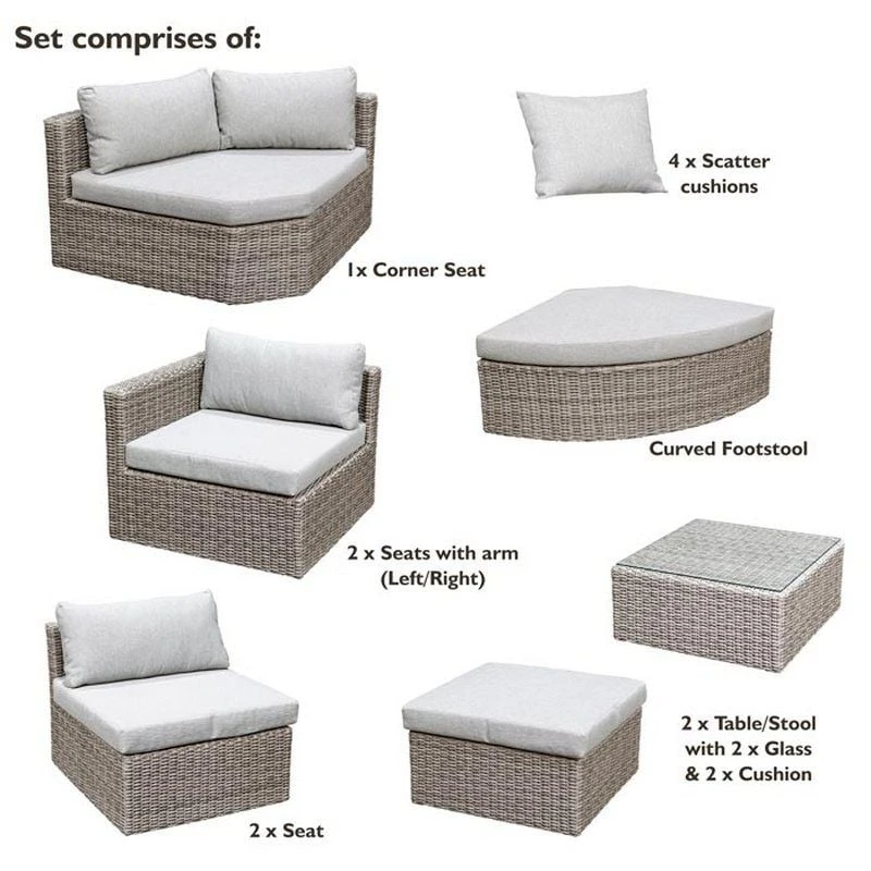 Rowlinson Marbella 4 Piece Corner Sofa Set - MARMFSET 9 Rowlinson Marbella 4 Piece Corner Sofa Set - MARMFSET - Image 9