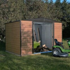 Rowlinson 10x6 Woodvale Metal Apex Shed With Floor - MEWV106PF