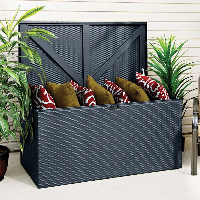 Rowlinson Metal Deck Box - Anthracite - MANTH42 3 Rowlinson Metal Deck Box - Anthracite - MANTH42 - Image 3