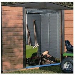 Rowlinson Woodvale Metal Shed 10x6 - MEWV106 -OUTSUNNY Sales Shop mewv106 doubledoors