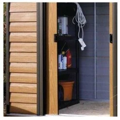 Rowlinson Woodvale Metal Shed 6x5 - MEWV65 -OUTSUNNY Sales Shop mewv65 lefths