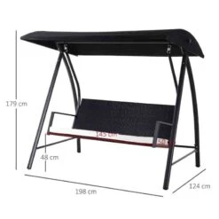 Outsunny 3 Seater Rattan Garden Swing Chair - Black - 01-0770 15 Outsunny 3 Seater Rattan Garden Swing Chair - Black - 01-0770 -OUTSUNNY Sales Shop n66a1217eecc29c57.jpg