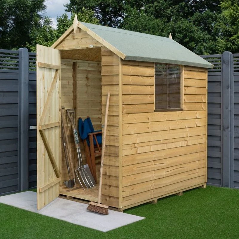 Rowlinson 6x4 Overlap Shed - OLAP6X4PT 1 Rowlinson 6x4 Overlap Shed - OLAP6X4PT