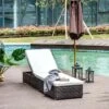 Outsunny Rattan Reclining Sun Lounger - Brown - 01-0230 20 Outsunny Rattan Reclining Sun Lounger - Brown - 01-0230 -OUTSUNNY Sales Shop o u outsunny 01 0230