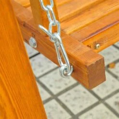 Outsunny 2-Seater Larch Wood Swing Chair - Cream - 01-0303 -OUTSUNNY Sales Shop o u outsunny 01 0303 3