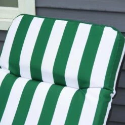 Outsunny 2-Piece Sun Lounger Set - With Cushions - Green/White - 01-0710 -OUTSUNNY Sales Shop o u outsunny 01 0710 6
