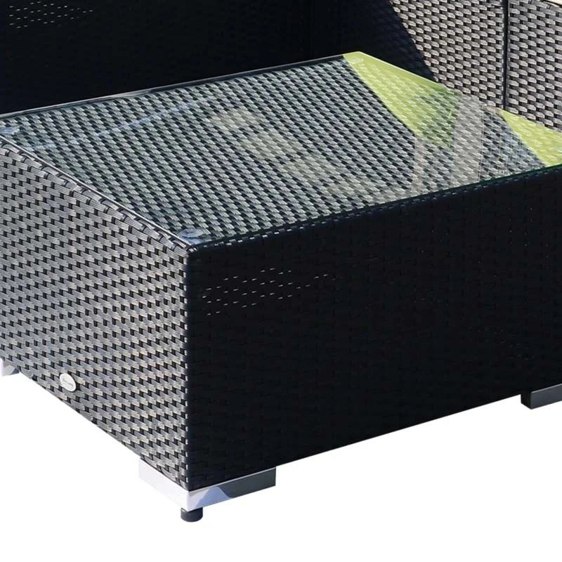 Outsunny 8 Piece Rattan Garden Furniture Set - Black - 01-0714 9 Outsunny 8 Piece Rattan Garden Furniture Set - Black - 01-0714 - Image 9