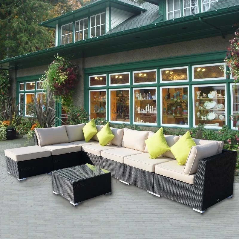 Outsunny 8 Piece Rattan Garden Furniture Set - Black - 01-0714 10 Outsunny 8 Piece Rattan Garden Furniture Set - Black - 01-0714 - Image 10