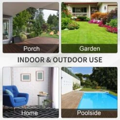 Outsunny Rattan 3 Seater Garden Sofa - Black/Cream - 01-0720 -OUTSUNNY Sales Shop o u outsunny 01 0720 5