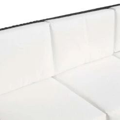 Outsunny Rattan 3 Seater Garden Sofa - Black/Cream - 01-0720 -OUTSUNNY Sales Shop o u outsunny 01 0720 6