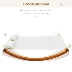 Outsunny Double Wooden Rocking Sun Lounger - White - 01-0860 -OUTSUNNY Sales Shop o u outsunny 01 0860 2