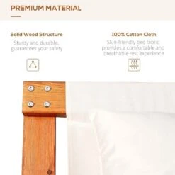 Outsunny Double Wooden Rocking Sun Lounger - White - 01-0860 -OUTSUNNY Sales Shop o u outsunny 01 0860 3