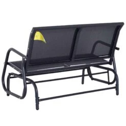 Outsunny Textilene Double Seat Garden Swing Chair - Black - 01-0893 -OUTSUNNY Sales Shop o u outsunny 01 0893 6