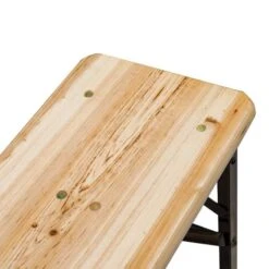 Outsunny Picnic Wooden Table And Bench Set - Black & Natural Wood - 840-022 -OUTSUNNY Sales Shop o u outsunny 840 022 bench top