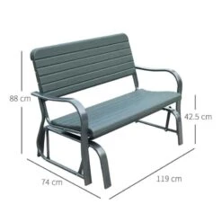 Outsunny 2 Seater Swing Garden Bench - Green - 840-051 -OUTSUNNY Sales Shop o u outsunny 840 051 dimensions