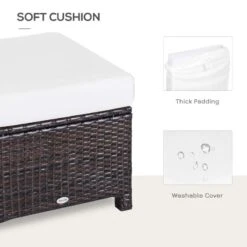 Outsunny Rattan Footstool - Brown - 841-002BN 13 Outsunny Rattan Footstool - Brown - 841-002BN -OUTSUNNY Sales Shop o u outsunny 841 002bn 4