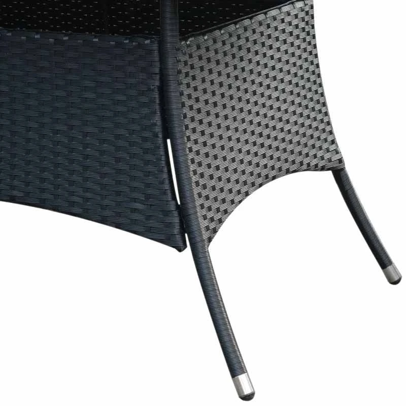 Outsunny 6-Seater Rattan Dining Patio Table And Chairs Set With Cushion - Black & Cream - 841-071 8 Outsunny 6-Seater Rattan Dining Patio Table And Chairs Set With Cushion - Black & Cream - 841-071 - Image 8