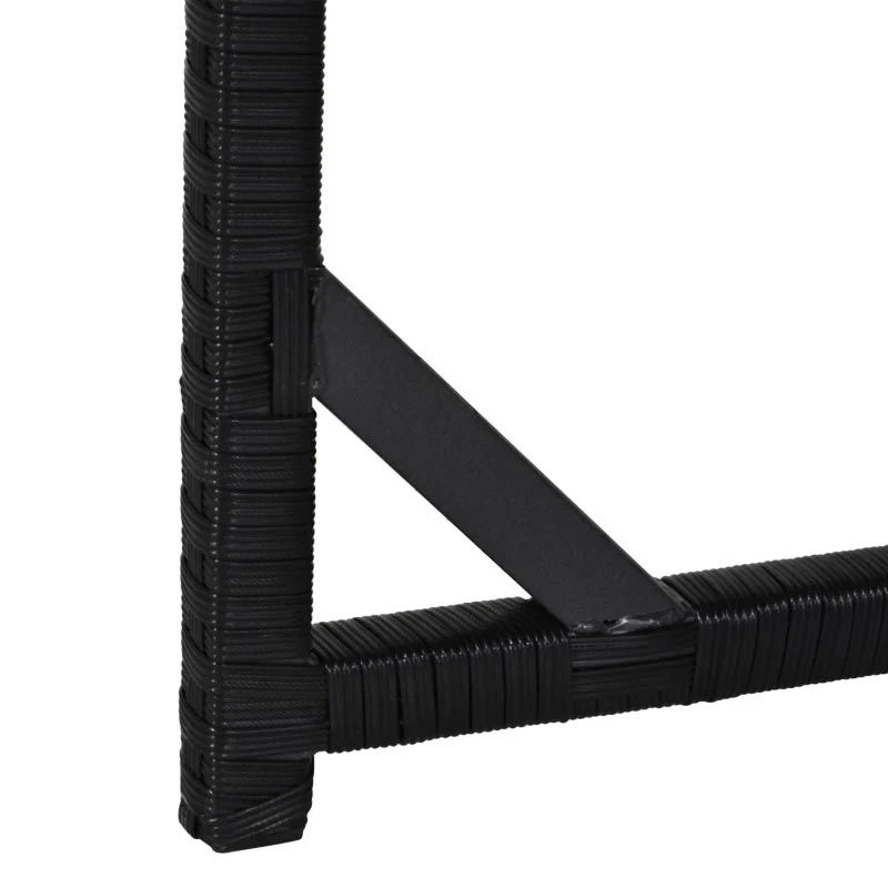 Outsunny 8-Seater Rattan Dining Table And Chair Set - Black & Milk White - 841-108 9 Outsunny 8-Seater Rattan Dining Table And Chair Set - Black & Milk White - 841-108 - Image 9