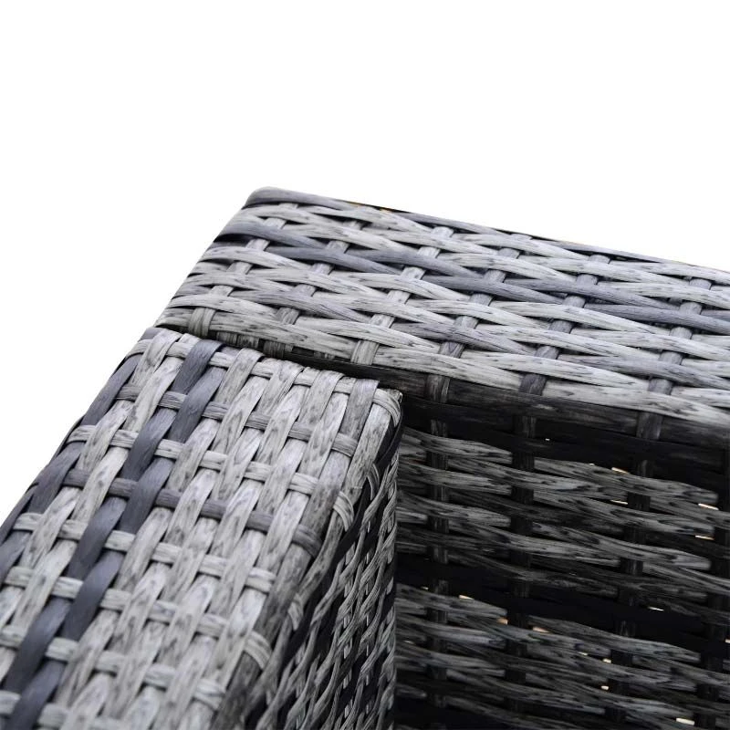 Outsunny 4 Piece Rattan Garden Furniture Set - Grey - 841-158 8 Outsunny 4 Piece Rattan Garden Furniture Set - Grey - 841-158 - Image 8