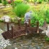 Outsunny Décor Wooden Garden Bridge With Railings 152.5L X 67W X 48Hcm - Brown - 844-132 21 Outsunny Décor Wooden Garden Bridge With Railings 152.5L X 67W X 48Hcm - Brown - 844-132 -OUTSUNNY Sales Shop o u outsunny 844 132