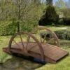 Outsunny Décor Walkway Fir Wood Garden Bridge 37H X 100L X 50Wcm - Brown - 844-252 -OUTSUNNY Sales Shop o u outsunny 844 252