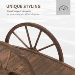 Outsunny Décor Walkway Fir Wood Garden Bridge 37H X 100L X 50Wcm - Brown - 844-252 -OUTSUNNY Sales Shop o u outsunny 844 252 style