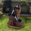 Outsunny Fir Wood 3 Barrel Water Feature With Electric Pump - Brown - 844-271V70 20 Outsunny Fir Wood 3 Barrel Water Feature With Electric Pump - Brown - 844-271V70 -OUTSUNNY Sales Shop o u outsunny 844 271v70