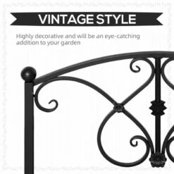 Outsunny Classic Garden Bridge With Safety Railings 102L X 48W X 49Hcm - Black - 844-452BK -OUTSUNNY Sales Shop o u outsunny 844 452bk vintage
