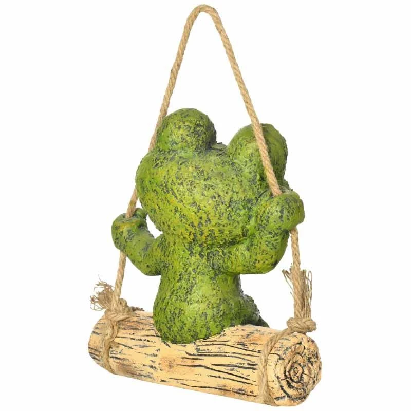 Outsunny Hanging Vivid Frog On Swing Outdoor Garden Ornament - Green - 844-664V00MX 7 Outsunny Hanging Vivid Frog On Swing Outdoor Garden Ornament - Green - 844-664V00MX - Image 7