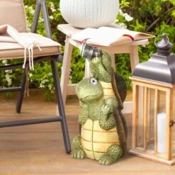 Outsunny Vivid 2 Tortoises Garden Ornament With Solar LED Light - Green - 844-665V00MX -OUTSUNNY Sales Shop o u outsunny 844 665v00mx outdoor4