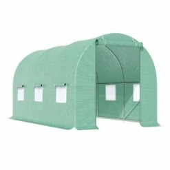 Outsunny 4.5m X 2m Walk-in Large Tunnel Greenhouse With Roll-Up Door / Windows - Green - 845-016 12 Outsunny 4.5m X 2m Walk-in Large Tunnel Greenhouse With Roll-Up Door / Windows - Green - 845-016 -OUTSUNNY Sales Shop o u outsunny 845 016 full