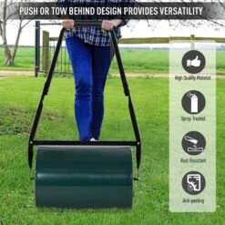 Outsunny Sand / Water Filled Lawn Roller 30L - Green - 845-021 -OUTSUNNY Sales Shop o u outsunny 845 021 push tow