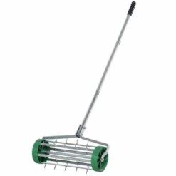 Outsunny Metal Aerator Lawn Roller With 5 Spikes - Green - 845-022 -OUTSUNNY Sales Shop o u outsunny 845 022 full