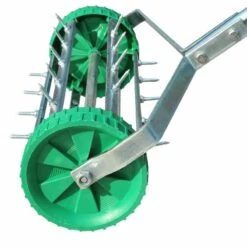 Outsunny Metal Aerator Lawn Roller With 5 Spikes - Green - 845-022 -OUTSUNNY Sales Shop o u outsunny 845 022 full2