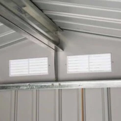 Outsunny 7 X 4ft Lockable Metal Garden Storage Shed With Air Vents - Yellow - 845-030YL -OUTSUNNY Sales Shop o u outsunny 845 030yl inside