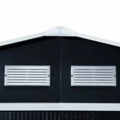 Outsunny 9 X 6ft Metal Garden Storage Shed With Foundation Ventilation & Doors - Dark Grey - 845-031CG 17 Outsunny 9 X 6ft Metal Garden Storage Shed With Foundation Ventilation & Doors - Dark Grey - 845-031CG -OUTSUNNY Sales Shop o u outsunny 845 031cg vents