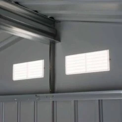 Outsunny 9 X 6ft Metal Outdoor Storage Shed With Foundation - Grey - 845-031GY 17 Outsunny 9 X 6ft Metal Outdoor Storage Shed With Foundation - Grey - 845-031GY -OUTSUNNY Sales Shop o u outsunny 845 031gy inside