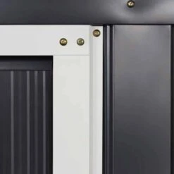 Outsunny 13 X 11ft Galvanized Steel Garden Shed With Foundation - Grey - 845-031V01 17 Outsunny 13 X 11ft Galvanized Steel Garden Shed With Foundation - Grey - 845-031V01 -OUTSUNNY Sales Shop o u outsunny 845 031v01 frame