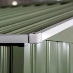 Outsunny 6.2 X 9ft Corrugated Steel Two Door Garden Storage Shed - Light Green - 845-031YG -OUTSUNNY Sales Shop o u outsunny 845 031yg roof