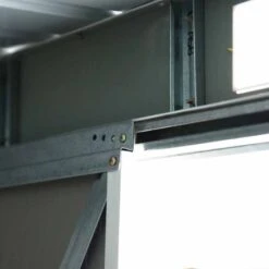 Outsunny 4.2 X 9ft Corrugated Steel Garden Shed & Foundation - Green - 845-032 -OUTSUNNY Sales Shop o u outsunny 845 032 frame