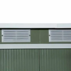 Outsunny 9ft X 4.25ft Metal Garden Storage Shed With Foundation & Doors / Ventilation - Light Green - 845-032GN -OUTSUNNY Sales Shop o u outsunny 845 032gn vents